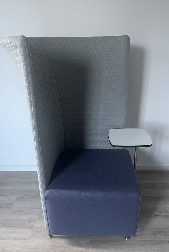 Image 1 of Fauteuil Montis Scene Xxl Bleu-Gris Table incluse