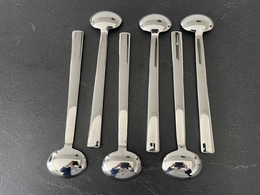 6 x Alessi Cuillères à soupe Rundes Modell