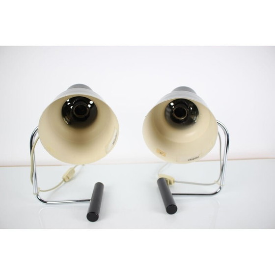 Image 1 of Paire de lampes de table vintage en métal par Josef Hurka pour Napako, Tchèque 1970