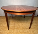 Mid Century Retro Vintage Teck Round Extending Dining Table By Mcintosh 1960