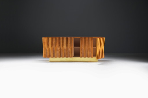 Superbe buffet vintage en bois de L.A. Studi Italy