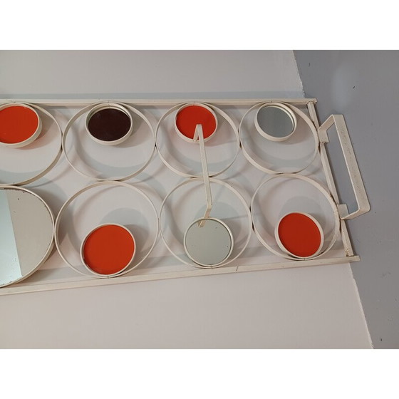 Image 1 of Vestiaire mural vintage en métal avec miroir, 1970