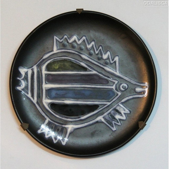 Image 1 of Paire d'assiettes en céramique vintage de René Neveu, France