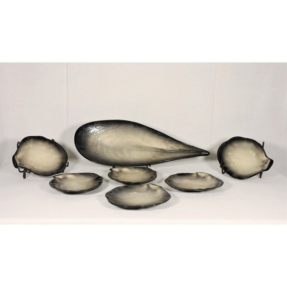 Image 1 of Service en céramique vintage en forme de coquillage par Pol Chambost, France 1950