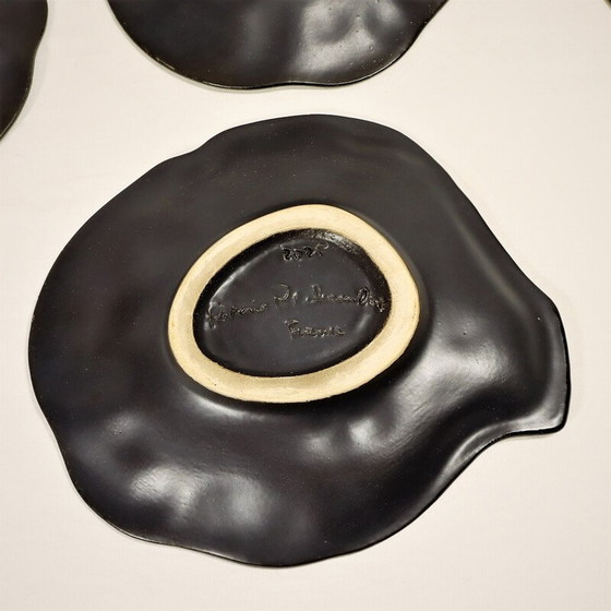 Image 1 of Service en céramique vintage en forme de coquillage par Pol Chambost, France 1950