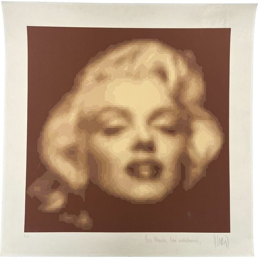 Sérigraphie vintage Marilyn Monroe par Yvaral (Jean-Pierre Vasarely), 1970