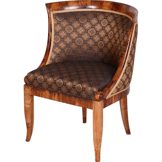 Image 1 of Fauteuil vintage en noyer Biedermeier, Autriche 1820