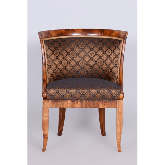 Image 1 of Fauteuil vintage en noyer Biedermeier, Autriche 1820
