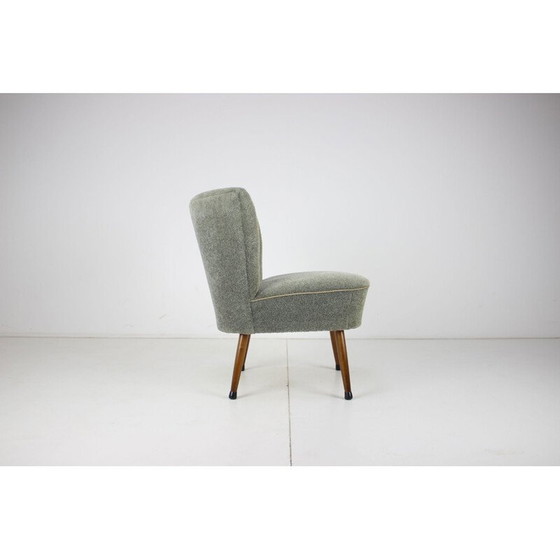 Image 1 of Fauteuil de dame en bois et tissu du Mid Century, Tchécoslovaquie années 1960