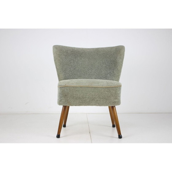 Image 1 of Fauteuil de dame en bois et tissu du Mid Century, Tchécoslovaquie années 1960