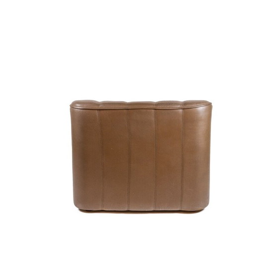 Image 1 of Fauteuil et ottoman en cuir vintage, 1970