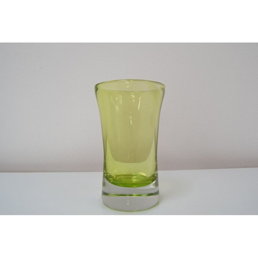 Vase vintage en verre d'art, Tchécoslovaquie 1960