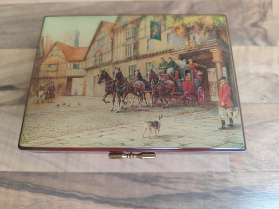 Image 1 of Boîte à musique En bois, Laquée, Ballerina Original Deichert Musical Box Mélodie : Träumerei