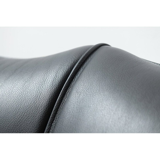 Image 1 of Canapé vintage "Le bambole" en cuir noir par Mario Bellini pour B and B, Italie 1970