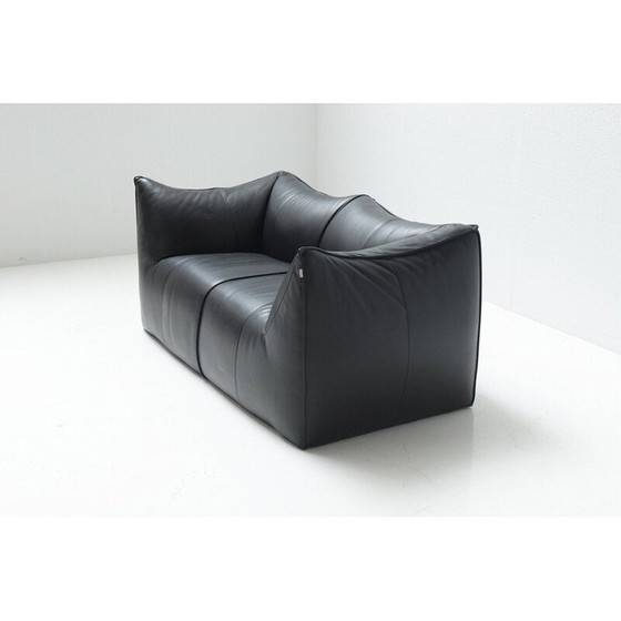 Image 1 of Canapé vintage "Le bambole" en cuir noir par Mario Bellini pour B and B, Italie 1970