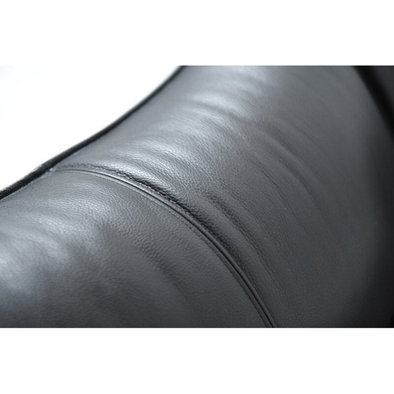 Image 1 of Canapé vintage "Le bambole" en cuir noir par Mario Bellini pour B and B, Italie 1970