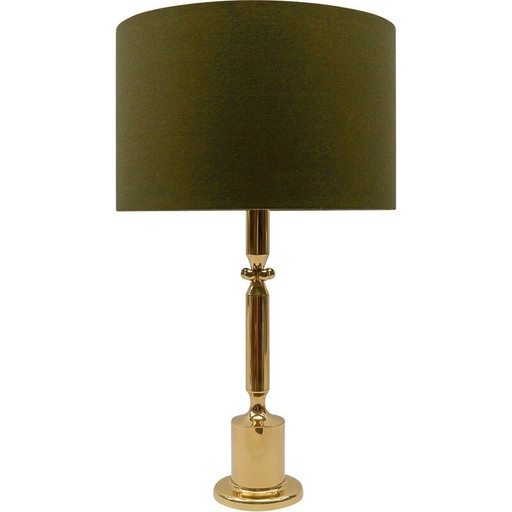 Lampe de table vintage dorée, Allemagne 1960