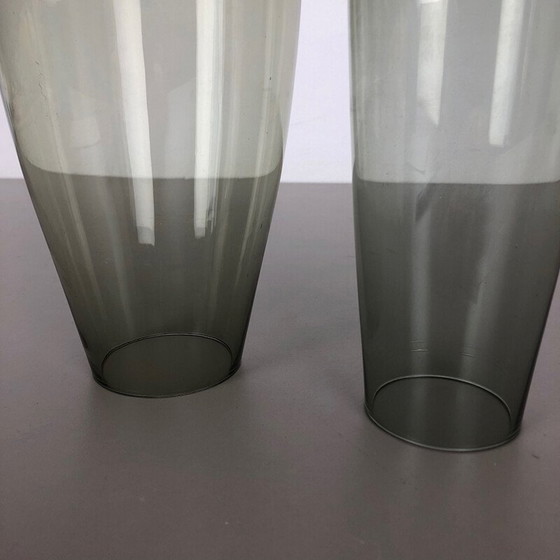Image 1 of Paire de vases en verre vintage par Wilhelm Wagenfeld pour le Wmf, Allemagne 1960