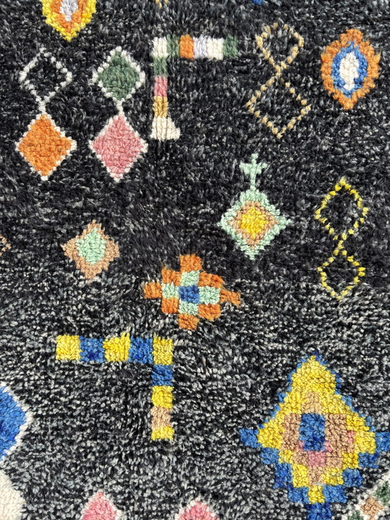 Image 1 of Lila - Tapis berbère marocain noir