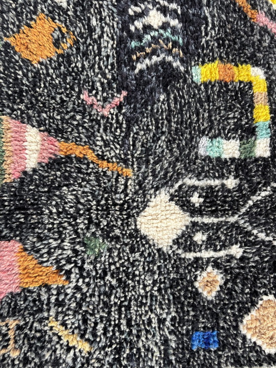 Image 1 of Lila - Tapis berbère marocain noir