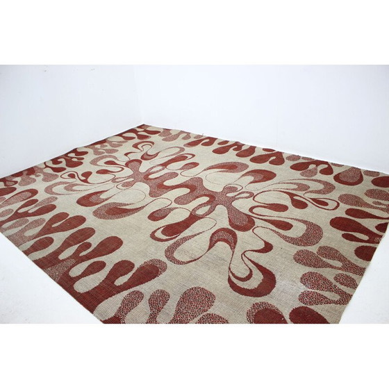 Image 1 of Tapis vintage abstrait à motifs organiques, 1960