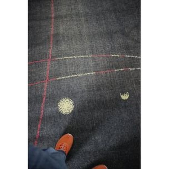 Image 1 of Tapis vintage à motifs gris, Tchécoslovaquie 1960