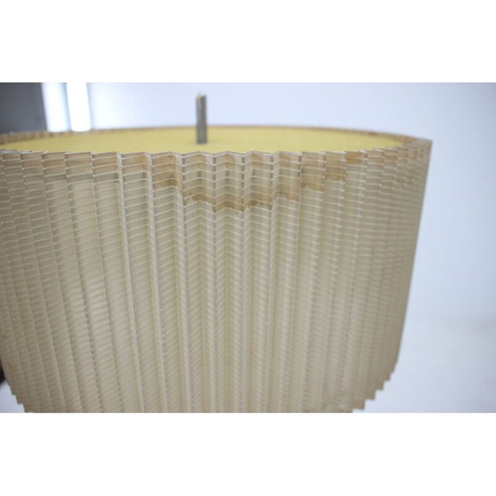 Image 1 of Lampadaire vintage en laiton, tissu et plastique, Allemagne 1970
