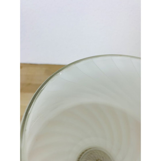 Image 1 of Lampe champignon vintage en verre blanc de Murano, 1970