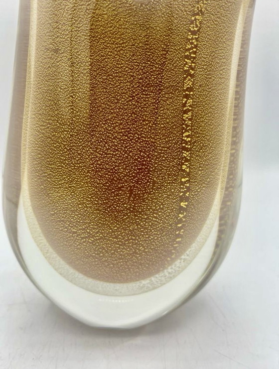 Image 1 of Flavio Poli Seguso Sommerso en verre d'art de Murano avec incrustation d'or , Italie 1970S