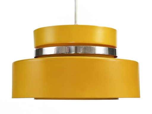 Lampe pendante jaune foncé par Carl Thore pour Granhaga. Suède 1970S