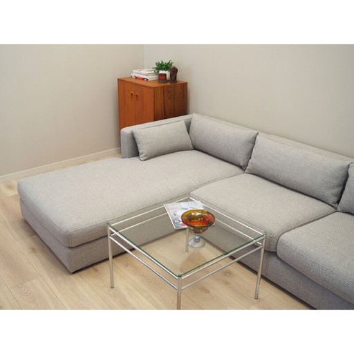 Canapé d'angle vintage scandinave gris, années 2000