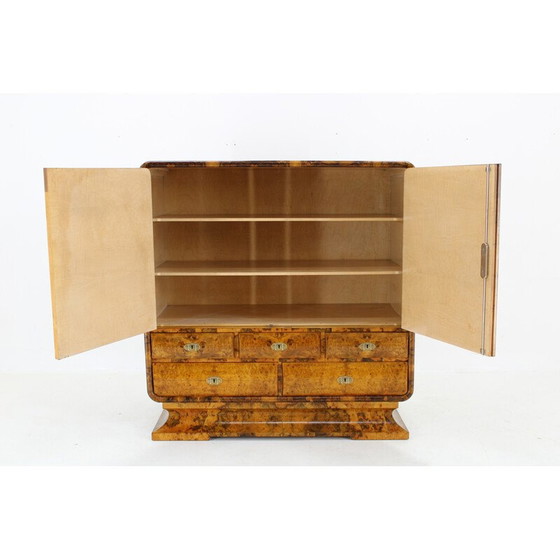 Image 1 of Meuble vintage Art Déco en finition noyer, Tchécoslovaquie 1930