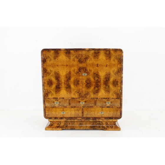 Image 1 of Meuble vintage Art Déco en finition noyer, Tchécoslovaquie 1930