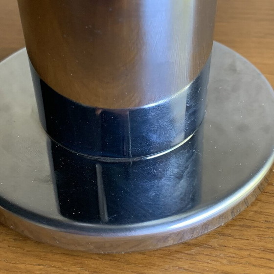 Image 1 of Lampe de table vintage en verre et chrome par Motoko Ishii pour Staff Leuchten, Allemagne