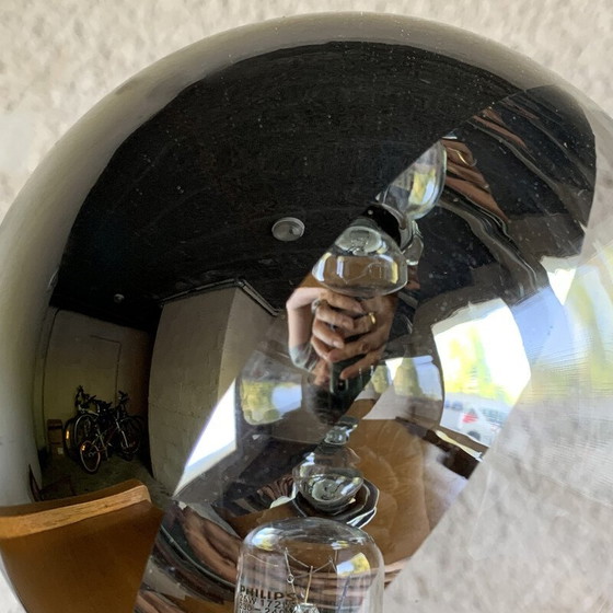 Image 1 of Lampe de table vintage en verre et chrome par Motoko Ishii pour Staff Leuchten, Allemagne