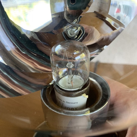 Image 1 of Lampe de table vintage en verre et chrome par Motoko Ishii pour Staff Leuchten, Allemagne