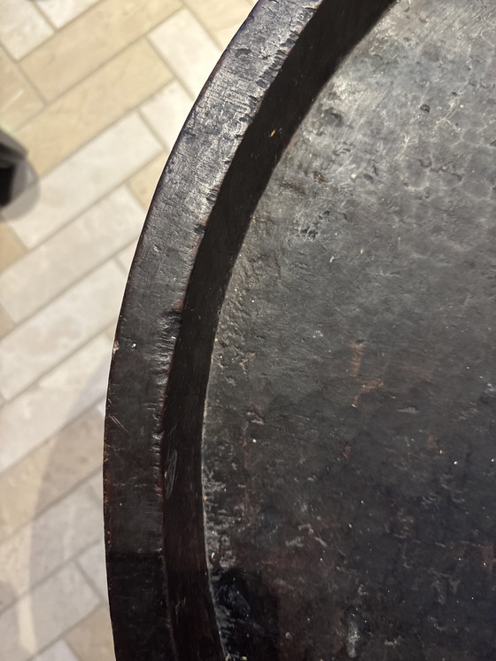 Image 1 of Table basse ancienne Oromo éthiopienne à partir d'une pièce de bois