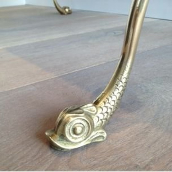Image 1 of Table basse vintage en laiton par La Maison Jansen, 1940