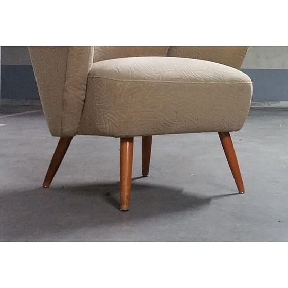 Image 1 of Paire de fauteuils danois en tissu beige