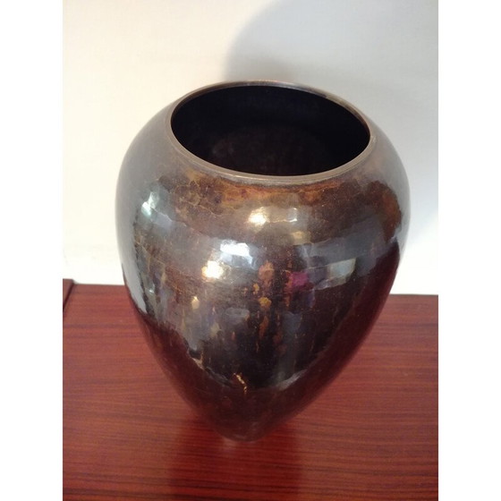 Image 1 of Vase ovoïde vintage d'Hervé Wahlen, 1980