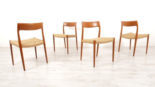 4 X chaises de salle à manger vintage | Niels Otto Møller | Model 77