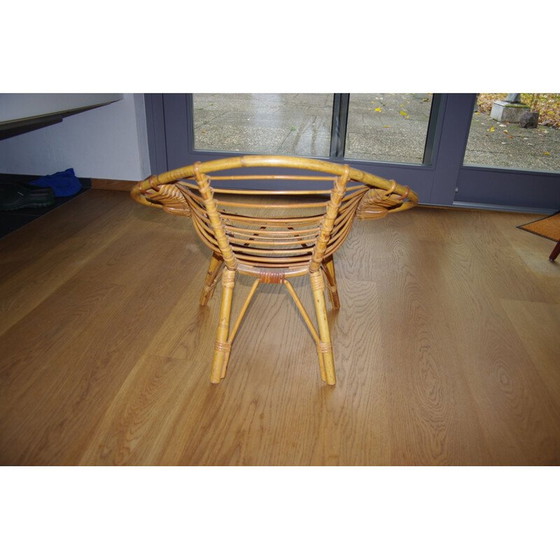Image 1 of Fauteuil vintage en osier pour enfants "Lemon" par J Rol et J Abraham