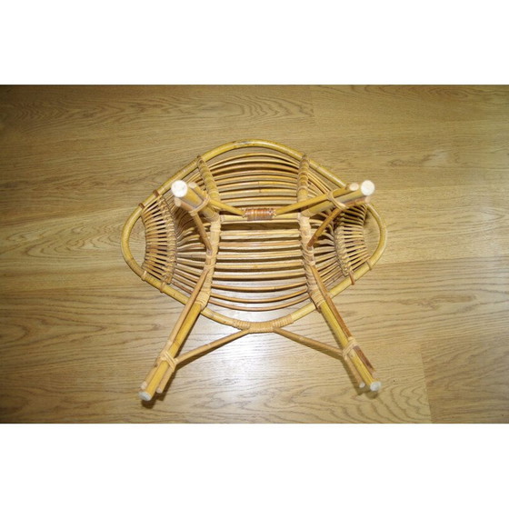 Image 1 of Fauteuil vintage en osier pour enfants "Lemon" par J Rol et J Abraham
