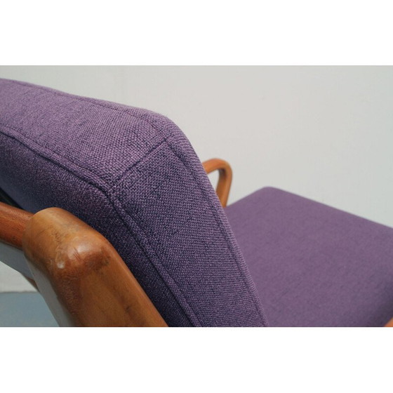 Image 1 of Fauteuil Boomerang vintage en cerisier, années 1950