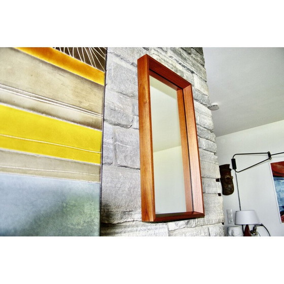 Image 1 of Miroir vintage en teck O.D Mobler A.S 1950