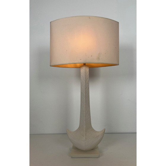 Image 1 of Lampe vintage en céramique blanche par L. Drummer, France 1970