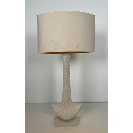 Image 1 of Lampe vintage en céramique blanche par L. Drummer, France 1970