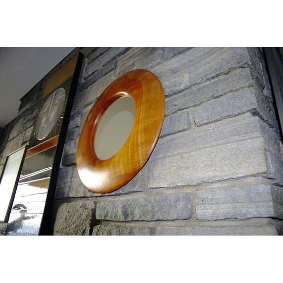 Image 1 of Miroir vintage en cerisier massif Morand 1980