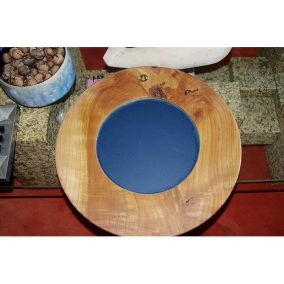 Image 1 of Miroir vintage en cerisier massif Morand 1980