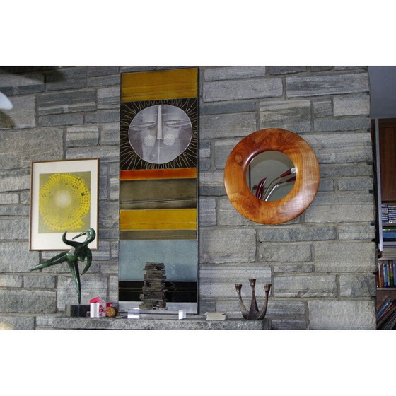 Image 1 of Miroir vintage en cerisier massif Morand 1980